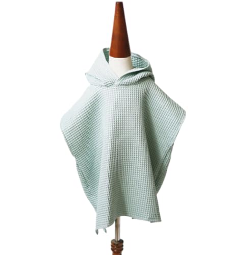 Lille BARN Baby Waffel Hooded Towel (Green Mint)