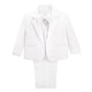 Dressy Daisy Boy' 5 Pcs Set Formal Tuxedo Suits No Tail Wedding Christening Outfits Size 2-3T White, 057