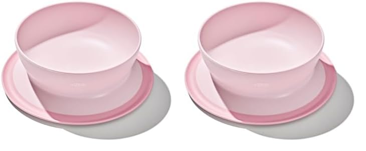 Oxo Tot Stick And Stay Suction Bowl - Blossom (Pack Of 2)