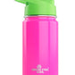 Kids Water Bottle - 12Oz Pink  Leak Proof With Straw & Handle  24 Hours Cold  Insulated, Double Wall Stainless Steel  Easy Sip T
