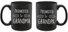 Pregnancy Announcement For Grandparents Black Coffee Mugs - Grandma To Be & Grandpa To Be 11 Oz Mugs - Great Pregnancy Reveal Id