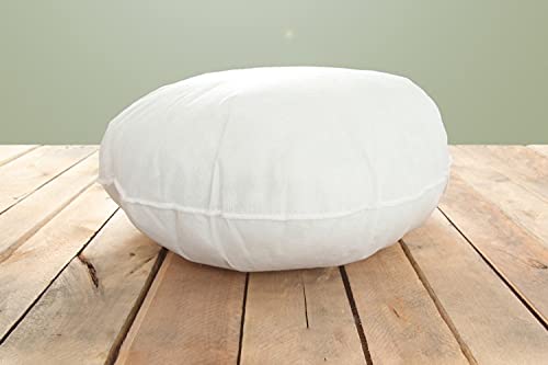 UrbanArts Prime Polyester Fiber Round Cushion Fillers  Pack of 10 Pcs, 16 x 16 Inches, 40 x 40 Cms, White