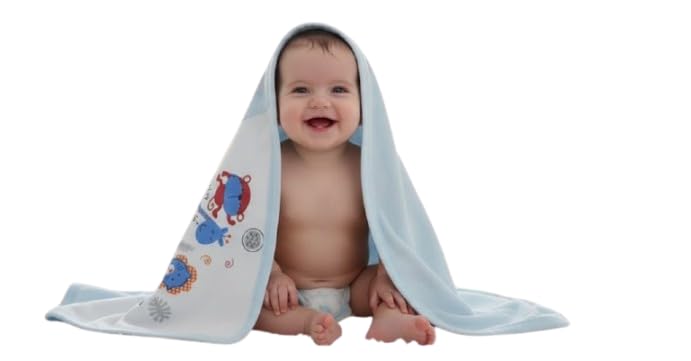 Baby Hooded Towel (Pack of 6)  100% Soft Cotton Printed Wrapper for Baby Newborn & Infants, Absorbent Bath Essentials for New B