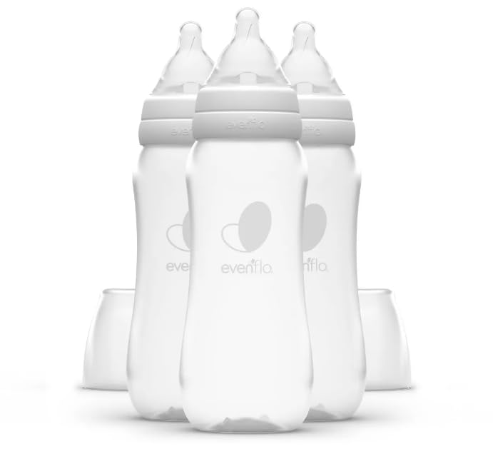 Evenflo Feeding Balance+ Bottles, Standard, 0+ Months, Slow Flow, 3 Bottles, 9 Oz (270 Ml)