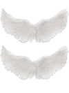 Gejoy 2 Pieces Angel Feather Floating Wings Halloween Costume With Elastic Straps For Women Adults Cosplay(23.62 X 15.75 Inch,Wh