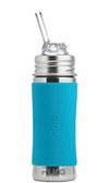 Pura Kiki 11oz/325ml Stainless Steel Straw Bottle w/Sleeve - 100% Plastic-Free, MadeSafe Certified, 100% Medical-Grade Silicone 