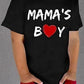 Rrhss Toddler Mama'S Boy Cotton Shirt Baby Valentines Day Tee Black