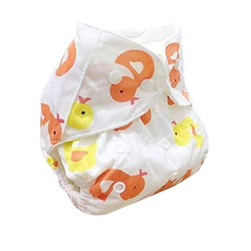 MomS Pride Baby Diaper Pants (White Cuckoo Print)
