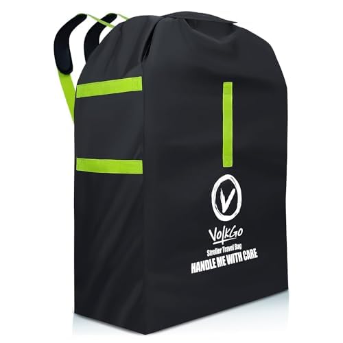 V VOLKGO Large Stroller Bag for Airplane, Jogger & Single Stroller Travel Bag - Fits Most Sizes, Gate Check Stroller Bag, Single