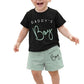 Psfly Daddy BoyS Cotton TShirts And Shorts | Casual Printed Half Sleeves Kids Dress For Baby Boy 01 Years (Green)