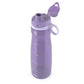 Pogo Plastic Water Bottle With Soft Straw Lid And Carry Handle, Bpa Free, Dishwasher Safe, 40 Oz, Lilac