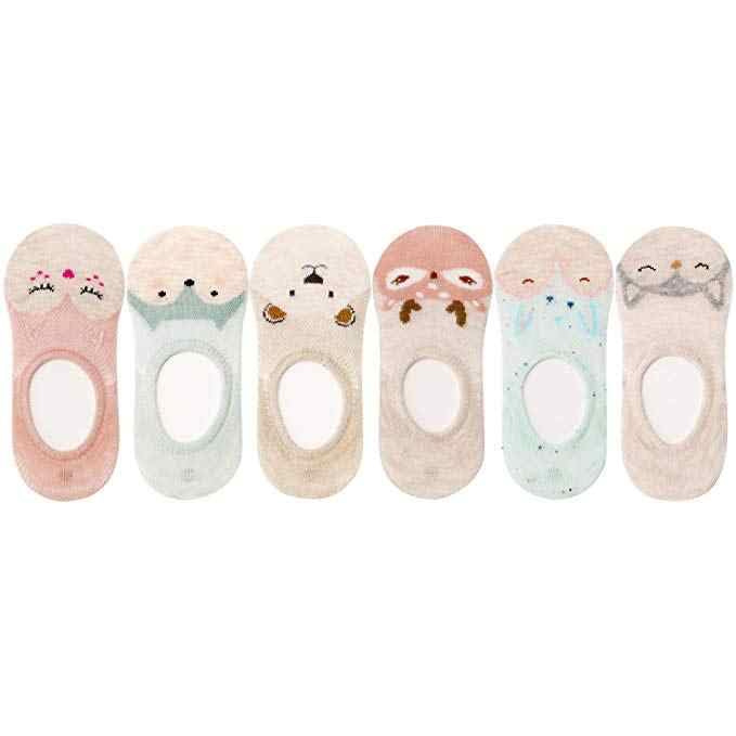 Ayushicreationa GirlS Cotton Anti Slip Baby Grip Socks And Animal Cat Design, New Born Baby Ankle Covers, Low Cut No Show Ankle