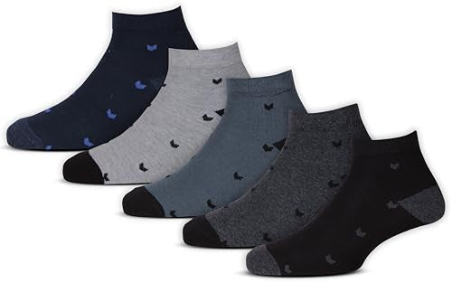 Rc. Royal Class MenS Ankle Length Cotton Multicolored Socks (Pack Of 5 Pairs)