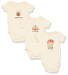 Touched By Nature Baby Boys Organic Cotton Bodysuits Bodysuit, Strawberries 3-Pack, 12-18 Months Us