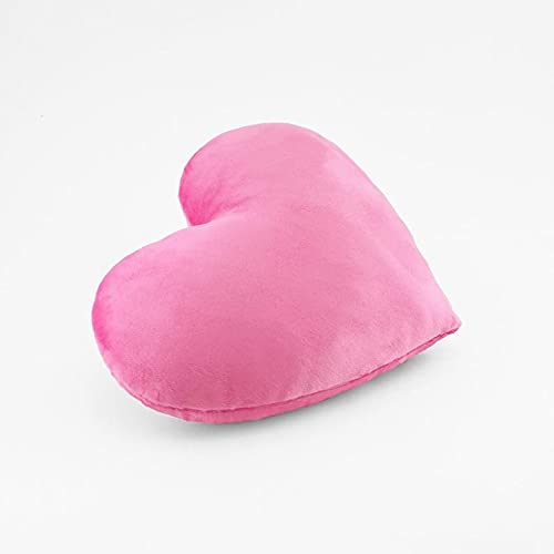 Blue Monkey Heart Shaped Soft Velvet Pillow Cushion (with Filler) (Radiant Pink)