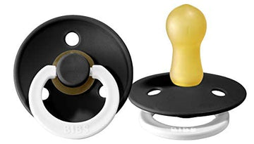 Bibs Pacifiers | Natural Rubber Baby Pacifier | Set Of 2 Bpa-Free Soothers | Made In Denmark | Blush Night | Size 6-18 Months