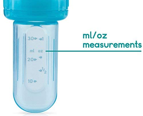Nuby Ez Squee-Z Silicone Self Feeding Baby Food Dispenser (Blue, 1 Count (Pack Of 1))