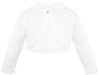 Lilax Baby Girls Knit Long Sleeve Button Closure Bolero Cardigan Shrug 12-18M Cream