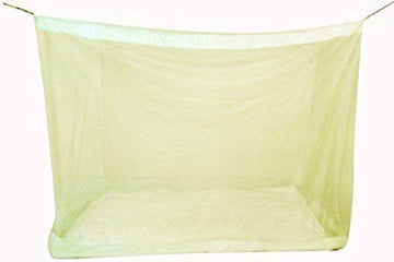 Iblay 3X6.5 Ft Ivory Mosquito Netting For Single Bed Polyester Material  Mosquito Netting Single Size Bed