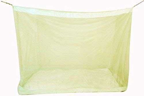 Iblay 6X6.5 Ft Ivory Mosquito Netting For Double Bed Polyester Material  Machardani Net King Size Bed