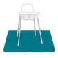 Bapronbaby Minimalist Teal Splash Mat - Waterproof Catch-All For Under High Chairs, Floors, Tables, Playtime Or Arts & Crafts -