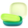Re-Play Set of 5-9 Deep Walled Dinner Plates - Made in USA from Recycled Plastic - BPA Free - Stackable for Easy Storage- Dishwa