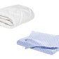 Bkb Toddler Mattress Protector And 2 Gingham Sheets, Light Blue