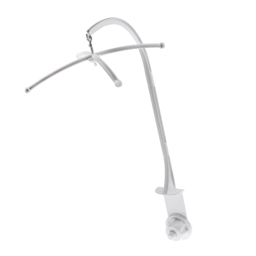 ATORSE 72cm White Crib Music Box Holder Baby Bed Bell Arm Bracket
