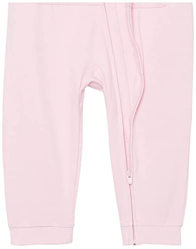 Adidas Baby Girls Long Sleeve Full-Zip Hooded Onesie Jumpsuit Hoodie, Clear Pink, 12 Months