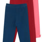 Max Girls Solid FullLength Leggings  Pack Of 3 (78Y)