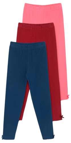 Max Girls Solid FullLength Leggings  Pack Of 3 (78Y)