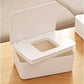 Baby Wipe Dispenser Holder, Baby Wipes Case, Baby Wipe Holder Keeps Diaper Wipes Fresh, Easy Open & Close Wipe Container (White)