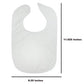 Neat Solutions 2-Ply Knit Terry Solid Color Feeder Bibs in White - 20 Pack