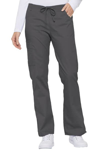 Dickies Womens Signature Mid Rise Drawstring Scrubs Cargo Pant, Pewter, Xxxxx-Large