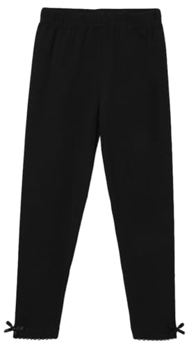 Max Girls Solid Full Length Regular Fit Leggings (W23Clg25Black)_78Y