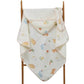 Kaitrend Baby Hooded Wrapper for Newborn, Muslin Cotton Hooded Towel & Blanket, 7575 cm, 4 Ply, Ultra Soft & Absorbent Bath Towe