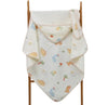 Kaitrend Baby Hooded Wrapper for Newborn, Muslin Cotton Hooded Towel & Blanket, 7575 cm, 4 Ply, Ultra Soft & Absorbent Bath Towe