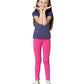 Van Heusen Girls Mid Rise Leggings  Power Plus Cotton Spandex  Power Plus, Super Soft, Stretchable_56301_Pink Yarrow_1112 Yea