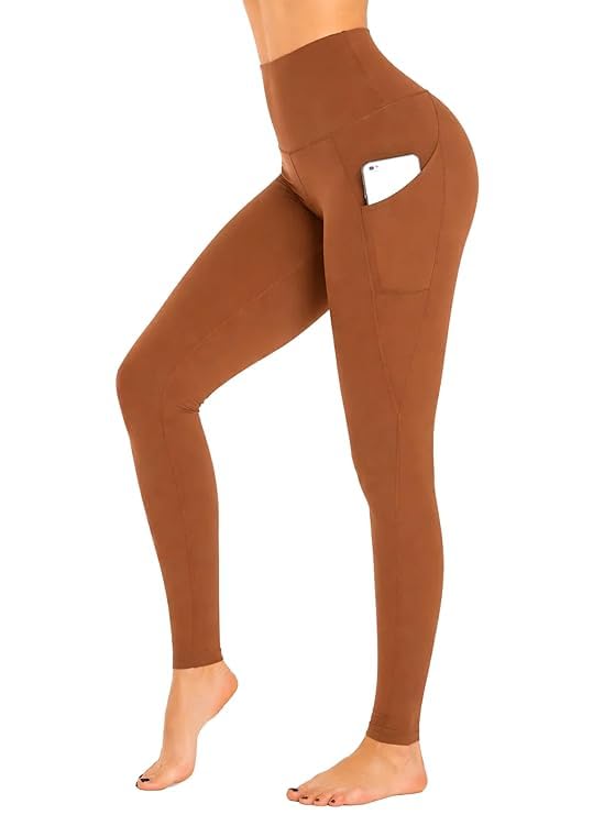 Fashiol Womens HighWaist Yoga Gym Tights with Side Pockets  Stretchable Workout Leggings for Running, Fitness & Athleisure