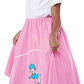 California Costumes Girls 50'S Poodle Skirt Child Costume, Pink