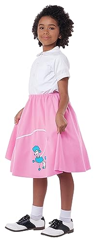 California Costumes Girls 50'S Poodle Skirt Child Costume, Pink