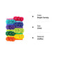 My Lello Girls Flower Headbands Fabric Beaded Trio Stretchy Elastic Variety Pack Bright Primary Colors 8 Pcs
