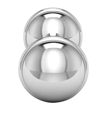 Krysaliis Sterling Silver Dumbbell Rattle For Newborn Baby Boy And Baby Girl | Non-Tarnishing | Durable | And Custom Engravable