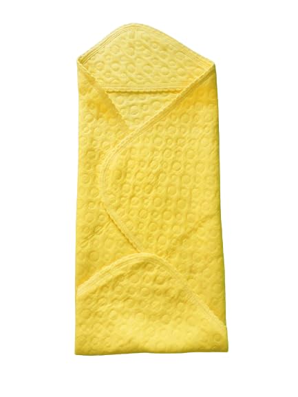Soft Cotton Towel Baby Hooded Wrapper with Interlock Fabrics  New Born Babies Head Cap Towel with Plain| Safe and Skin Friendly