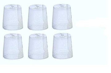 (6) Medela Clear Travel Caps/Bottle Cap/Nipple Cap/Collar Cap - Genuine for Use with Collar Ring - Medela Bottles