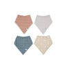 Little Unicorn Baby Bandana Bib 4 pack | Absorbent, Extra Soft Cotton for Drooling & Teething | Adjustable fit (Mauve Stripe)