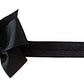 Akinoskids Satin Hairbow Elastic Newborn Babygirl Black Headbands