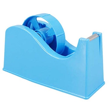 Desktop Tape Dispenser Adhesive Roll Holder (Fits 1  3 Core) With Weighted Nonskid Base Blue