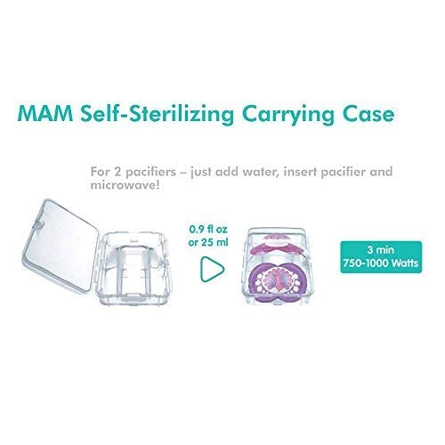 Mam Air Night Pacifiers (1 Sterilizing Pacifier Case), Mam Sensitive Skin Pacifier 6+ Months, Glow In The Dark Pacifier, Best Pa
