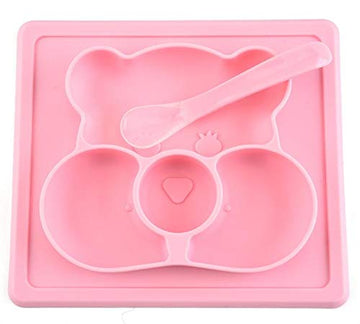 NILKANTH Placemat for Kids | Silicone Baby Feeding Plate with Suction | BPA Free, Dishwasher & Microwave Safe | Toddler Self Fee